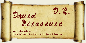 David Mitošević vizit kartica